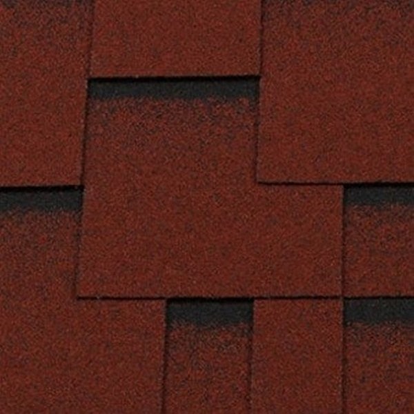 Битумная черепица RoofShield Модерн Красный с оттенением