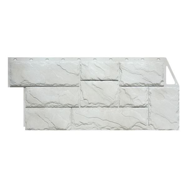 Фасадная панель Fineber серия Крупный камень Белый