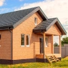 Сайдинг металлический Квадро брус Grand Line 0,45 Drap