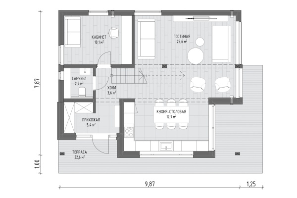 Дом панельно-каркасный Давинчи (131кв.м)